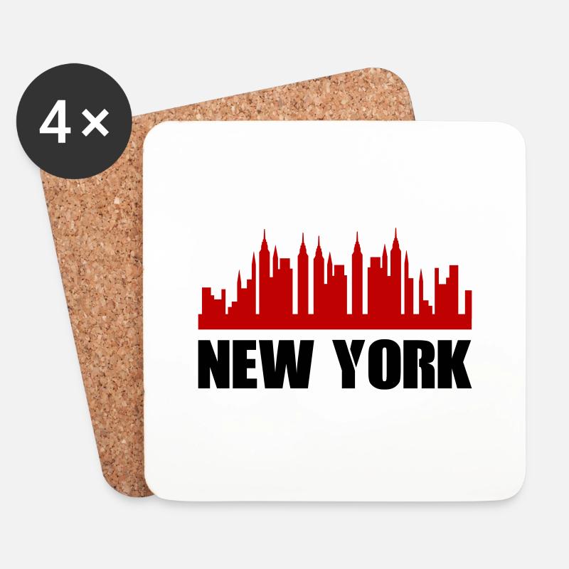 New York - Untersetzer (4er-Set) - Weiß