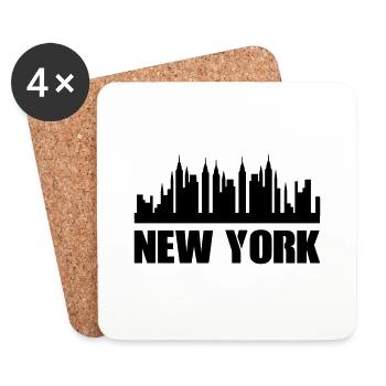 New York - Dessous de verre (lot de 4) - blanc - Devant