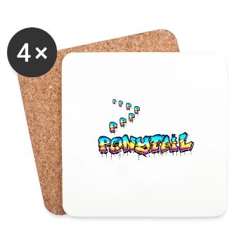 PONYTAIL - Untersetzer (4er-Set) - Weiß - Vorne