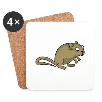 Maus - Untersetzer (4er-Set) - Weiß - Vorne