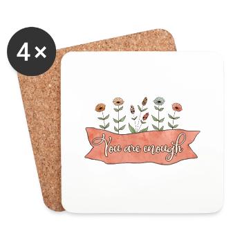 Self-Love Inspiration Energy Gift - Coasters (set of 4) - white - Front