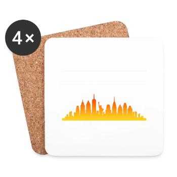 No Quit In New York Europe Usa - Coasters (set of 4) - white - Front