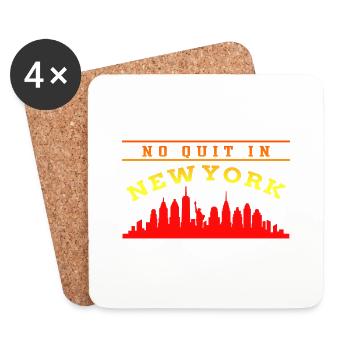No Quit In New York Europe Usa - Coasters (set of 4) - white - Front