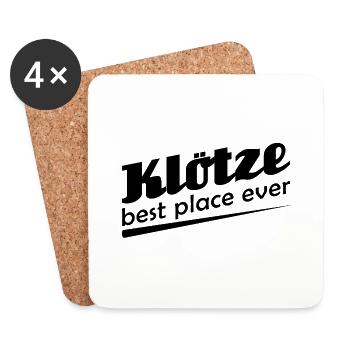 Klötze - Stadt best place ever - Untersetzer (4er-Set) - Weiß - Vorne