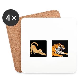 Drôle de mème Cadeaux d’instructeur en soins infirmiers cliniques - Dessous de verre (lot de 4) - blanc - Devant