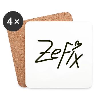 Zefix - Untersetzer (4er-Set) - Weiß - Vorne