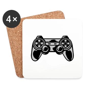 Konsole Retro Controller Gamer - Untersetzer (4er-Set) - Weiß - Vorne