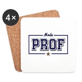 Mode prof - Dessous de verre (lot de 4) - blanc - Devant