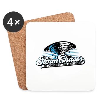 Colors can be changed | Storm Hunter Tornadoes Weather - Coasters (set of 4) - white - Front