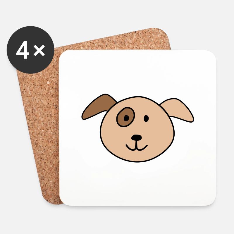 Cute dog - Untersetzer (4er-Set) - Weiß