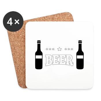 Beer - Coasters (set of 4) - white - Front