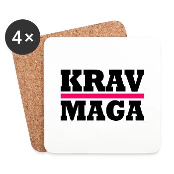 Krav maga - Untersetzer (4er-Set) - Weiß - Vorne