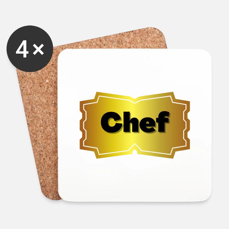 Chef - Untersetzer (4er-Set) - Weiß
