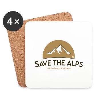 Save The Alps - Untersetzer (4er-Set) - Weiß - Vorne