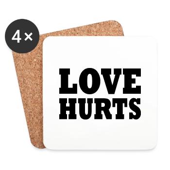 Love hurts - Untersetzer (4er-Set) - Weiß - Vorne