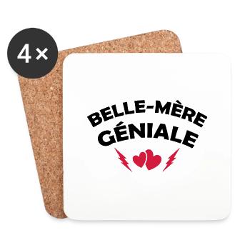 Belle-mère Géniale / Humour Belle-maman - Dessous de verre (lot de 4) - blanc - Devant