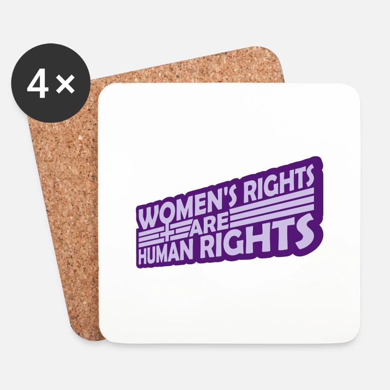 womens rights Feminist Zitat - Untersetzer (4er-Set) - Weiß