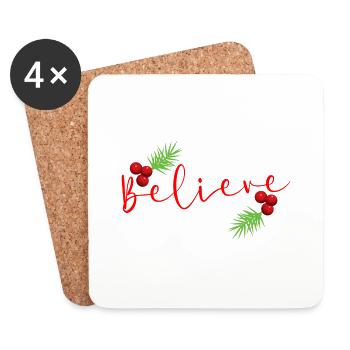 Believe In Christmas - Coasters (set of 4) - white - Front