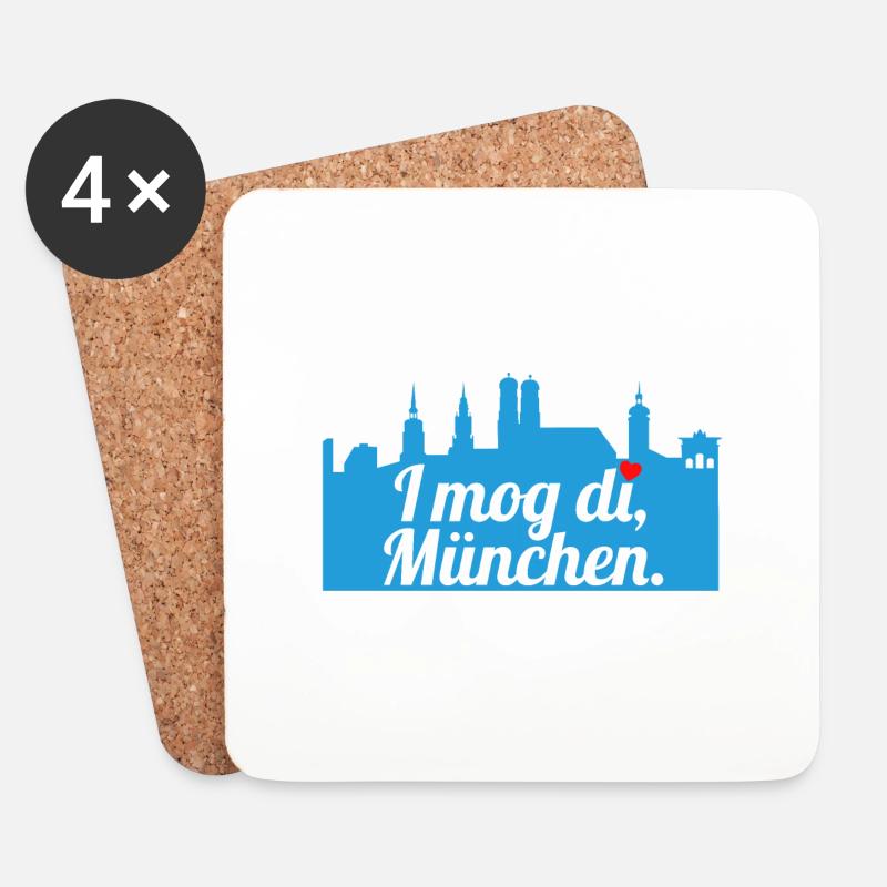 I mog di - München - Untersetzer (4er-Set) - Weiß