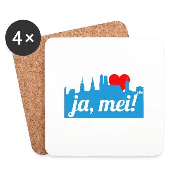 Oui mon Dieu! - Dessous de verre (lot de 4) - blanc - Devant