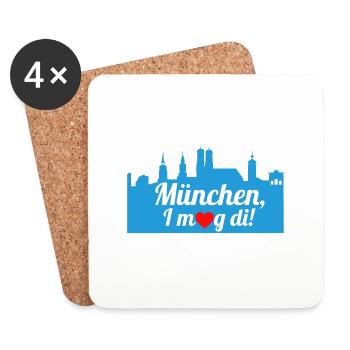 Munich - I mog di - Coasters (set of 4) - white - Front