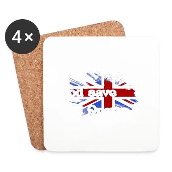 god save the queen - Queen of England - Coasters (set of 4) - white - Front