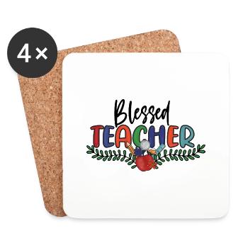 Lehrerinnen Lehrer Schule Lehrperson Lehrkörper - Untersetzer (4er-Set) - Weiß - Vorne