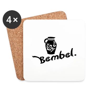 Bembel Design Hessische Designs - Untersetzer (4er-Set) - Weiß - Vorne