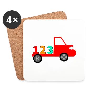 truck - Coasters (set of 4) - white - Front