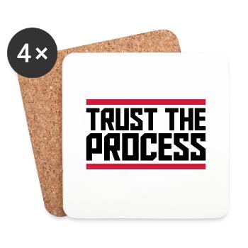 trust the process Zitat - Untersetzer (4er-Set) - Weiß - Vorne