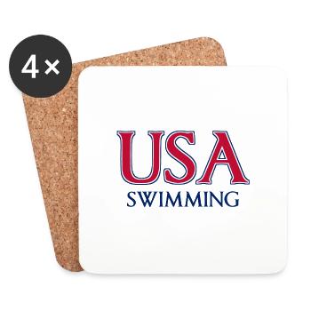 USA Swimming - National Colors - United States - Coasters (set of 4) - white - Front