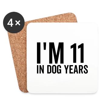 J’ai 11 ans dans Les années de chien - Dessous de verre (lot de 4) - blanc - Devant