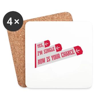 single now your chance - Untersetzer (4er-Set) - Weiß - Vorne