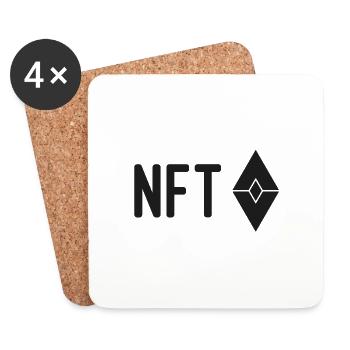 NFT Ethereum - Untersetzer (4er-Set) - Weiß - Vorne