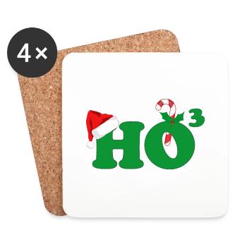 HOHOHO Christmas HO Hoch 3 christmas contest - Coasters (set of 4) - white - Front