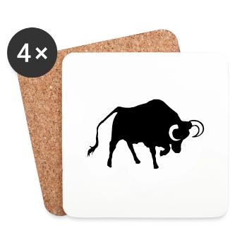Bull - Coasters (set of 4) - white - Front