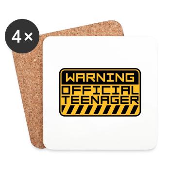 warning official teenager Zitat - Untersetzer (4er-Set) - Weiß - Vorne