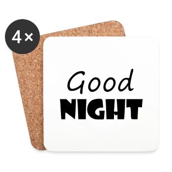 Bonne nuit - Dessous de verre (lot de 4) - blanc - Devant