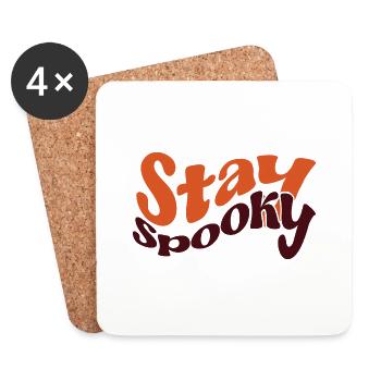 Halloween PNG STAYSPOOKY - Coasters (set of 4) - white - Front
