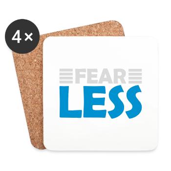 fearless Text Quote Design - Coasters (set of 4) - white - Front