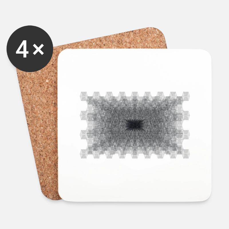 Interconnection WWW - Coasters (set of 4) - white