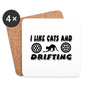Car - Coasters (set of 4) - white - Front