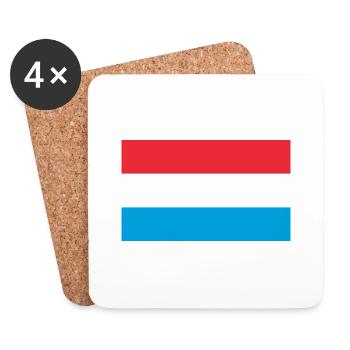 Luxembourg National Flag - Coasters (set of 4) - white - Front