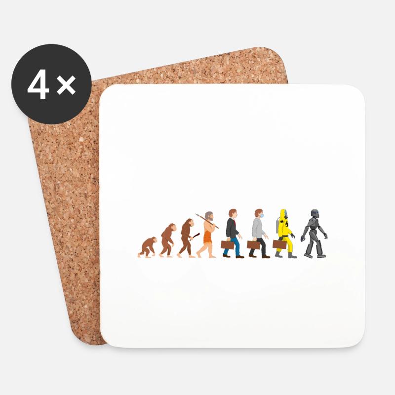 Evolution sieht es nicht gut aus - Untersetzer (4er-Set) - Weiß