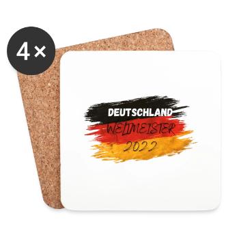 DEUTSCHLAND - Untersetzer (4er-Set) - Weiß - Vorne