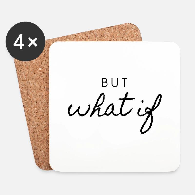 But what if - Untersetzer (4er-Set) - Weiß