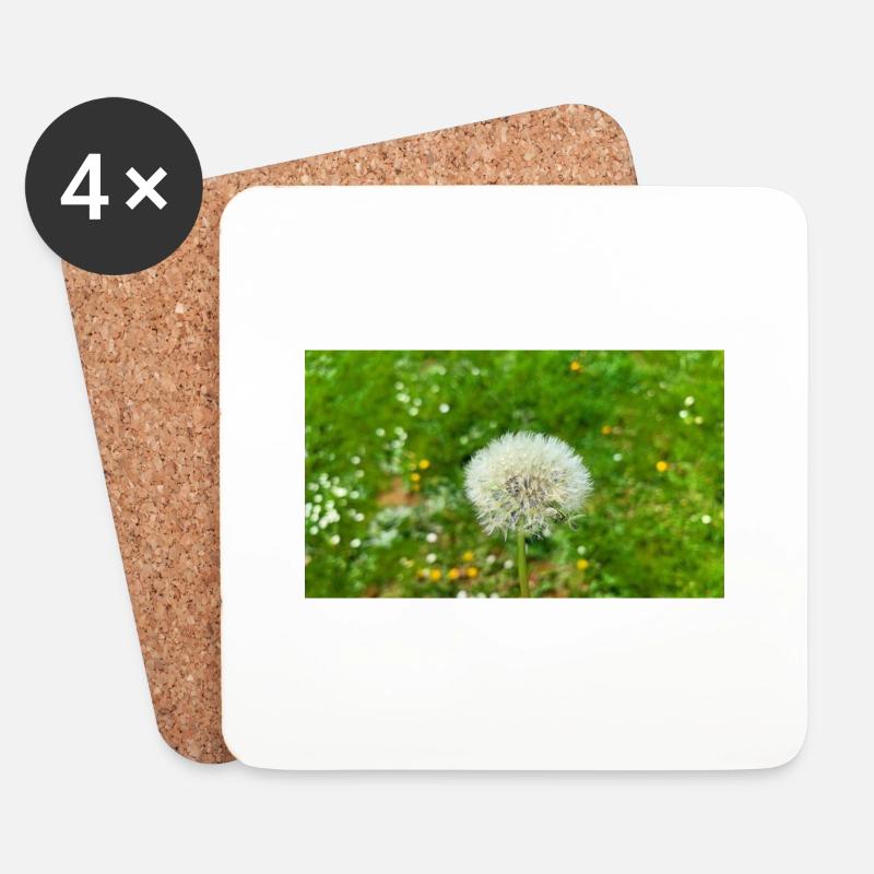 Pusteblume - Untersetzer (4er-Set) - Weiß