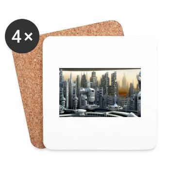 City of the future - Coasters (set of 4) - white - Front
