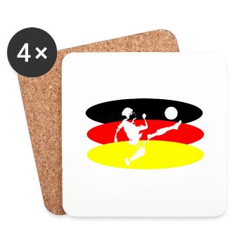 Fußball Soccer - Untersetzer (4er-Set) - Weiß - Vorne
