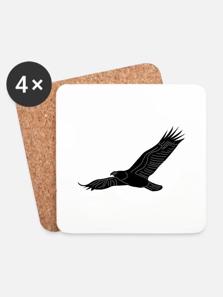 eagle01b - Coasters (set of 4) - white